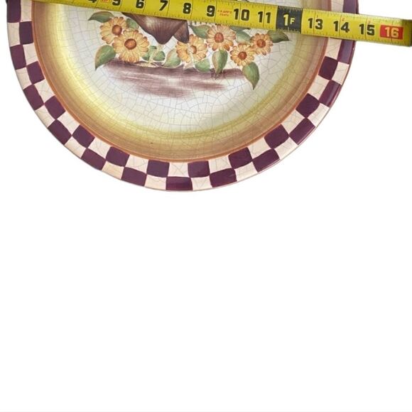 Cottagecore Shabby Chic Decorative Rooster Server Platter and Pitcher - Picture 4 of 12